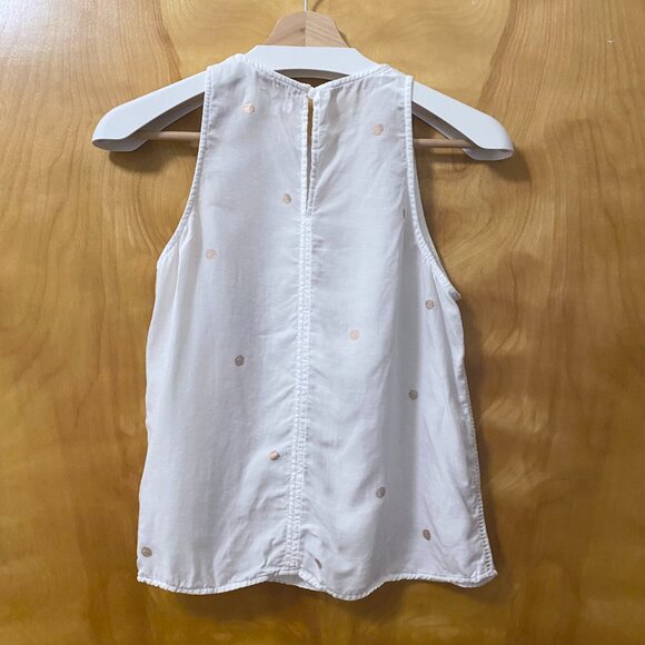 Anthropologie Cloth & Stone Gillian Metallic Foil Dot Tank Lightweight Breezy - Picture 6 of 10